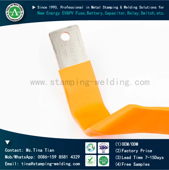 Customize New Energy Copper Flexible Busbar Battery Link Bus Bar Customize New Energy Copper Flexible Busbar Battery Link Bus Bar