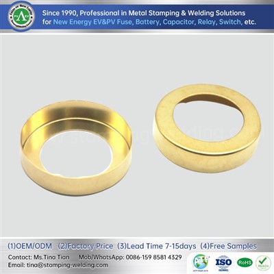 Sárgaréz cső végkapa az EV biztosítékhoz