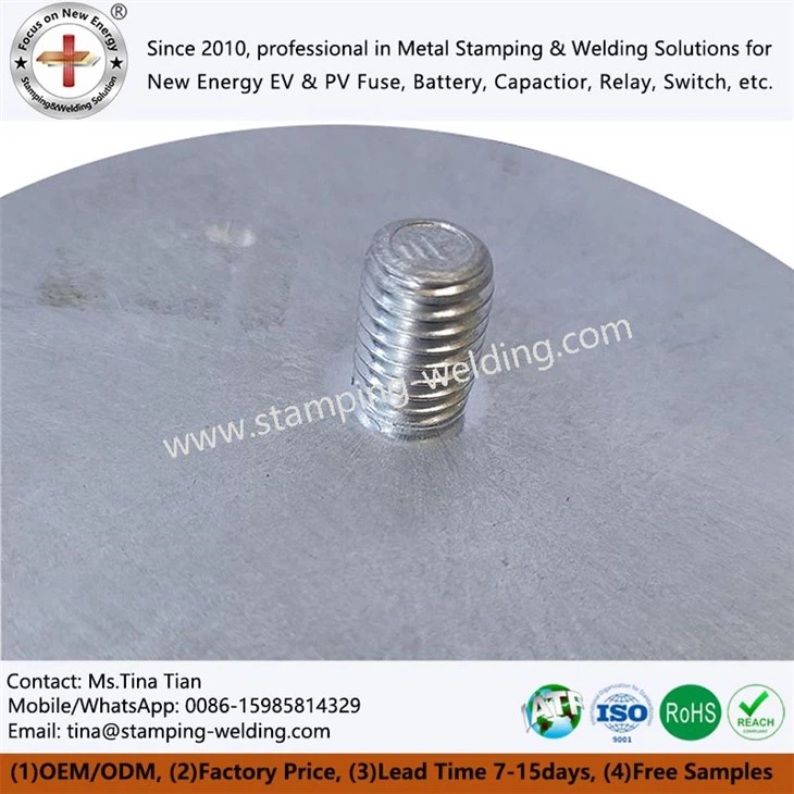 Screws on the top of the cylindrical aluminum housing