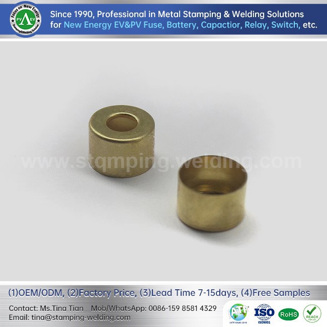 High voltage fuse brass end cap