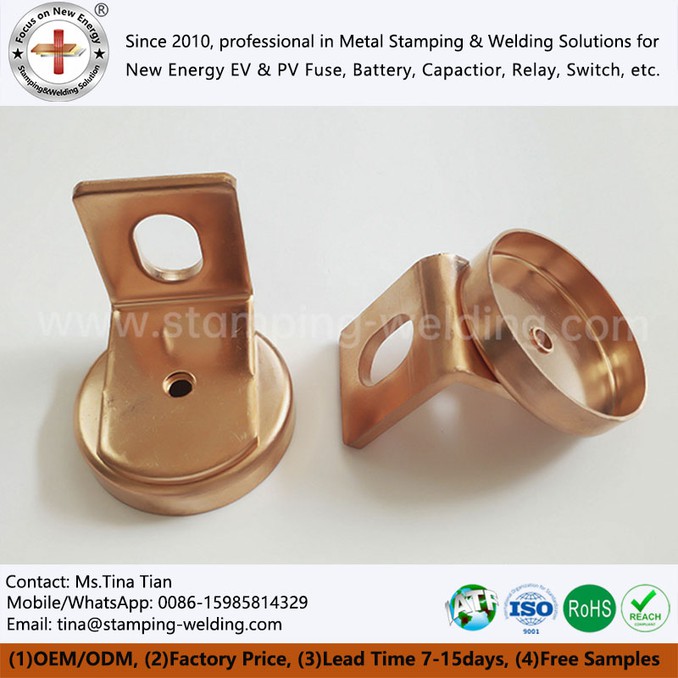 Copper Metal End Cap and Fuse Link Contact Copper Metal End Cap and Fuse Link Contact