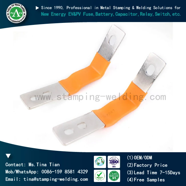 Nickel Plated EV Battery Copper Busbar With PVC Dipping Supplier